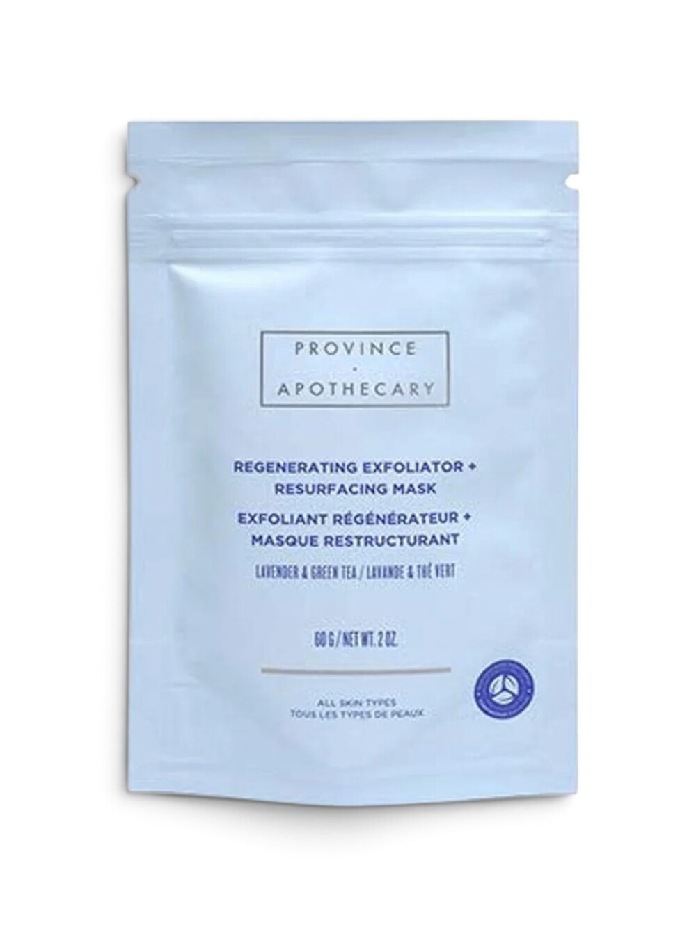 Regenerating Exfoliator + Resurfacing Mask – Light Blue - Province Apothecary